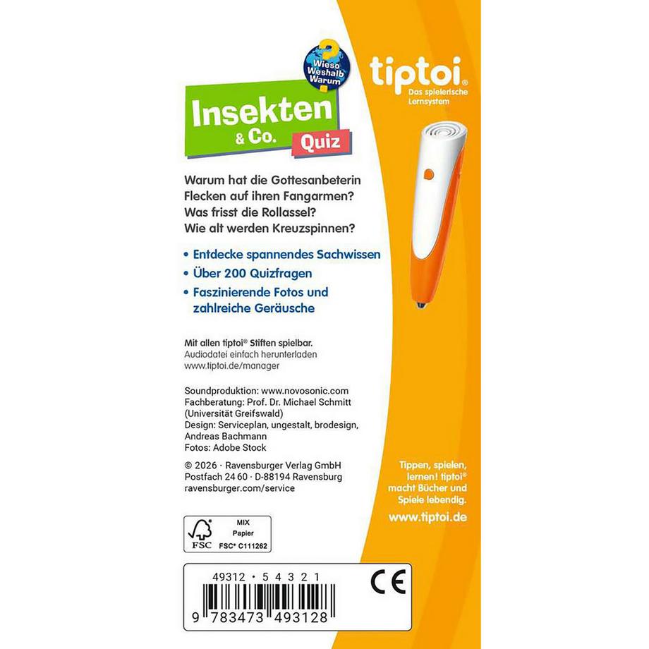 tiptoi  WWW Quiz Insekten, allemand 