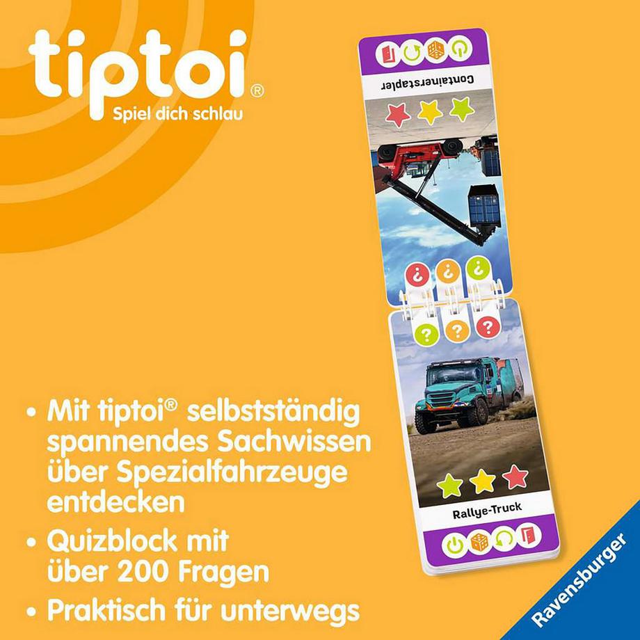 tiptoi  tiptoi® WWW Quiz Spezialfahrzeuge, tedesco 