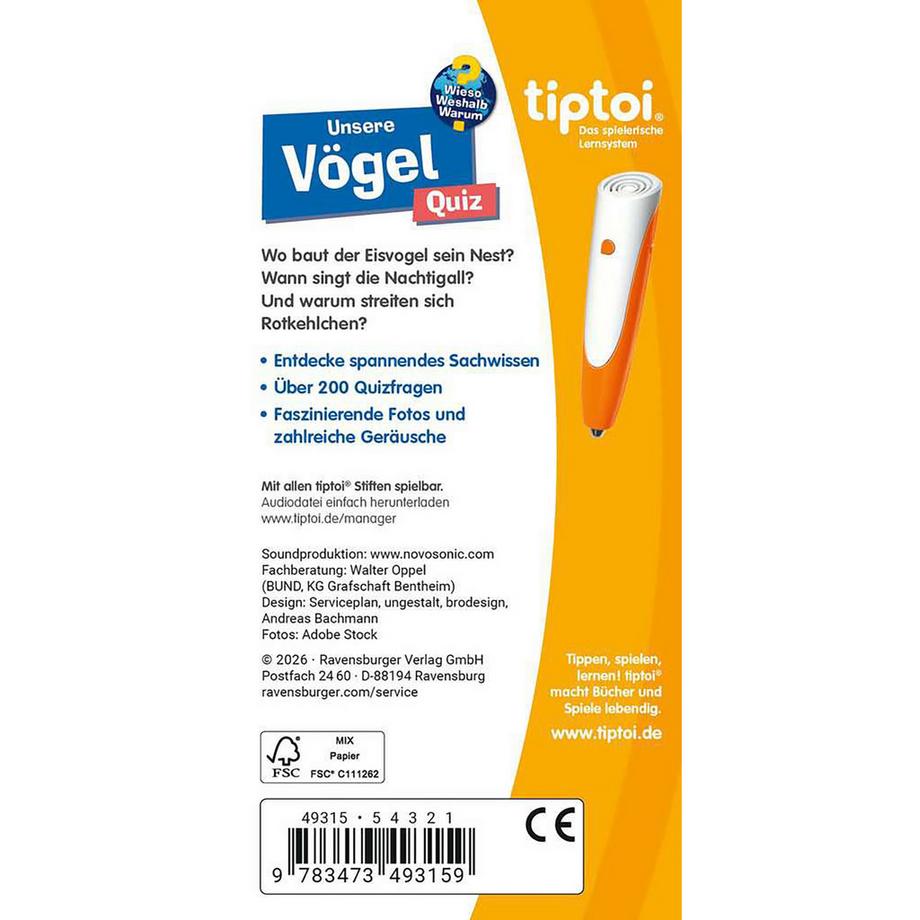 tiptoi  WWW Quiz Vögel, deutsch 