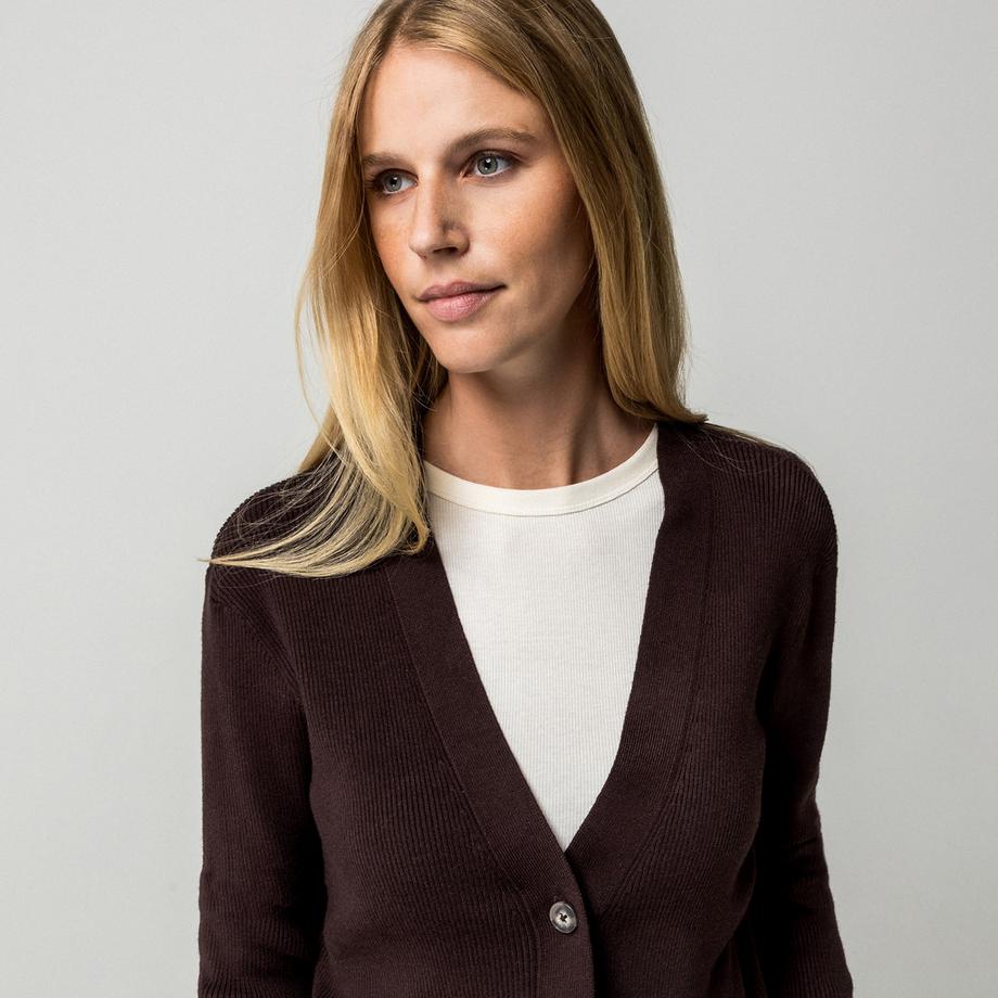 Manor Woman Cardigan Col V Manches Longues  