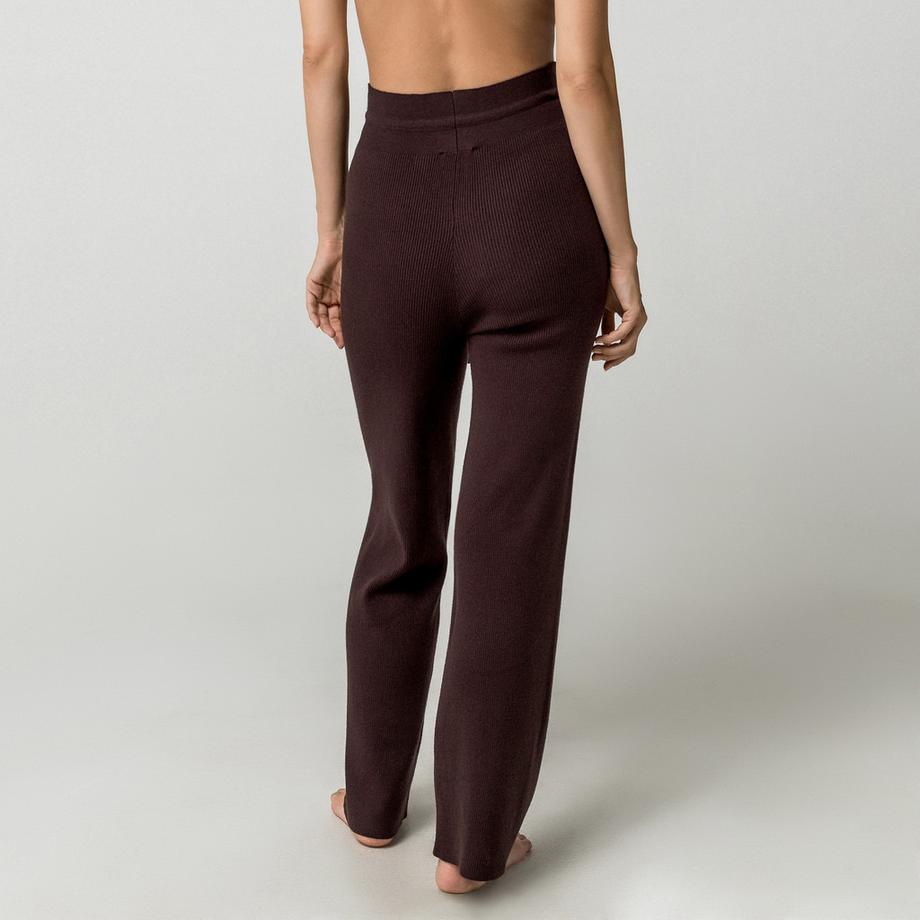 Manor Woman Pantalon de pyjama en maille côtelée  