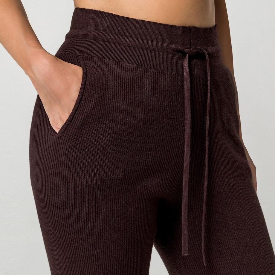 Manor Woman Pantalon de pyjama en maille côtelée  