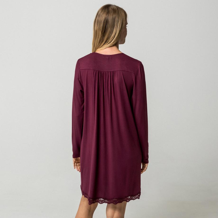 Manor Woman Chemise de nuit à manches longues avec dentelle  