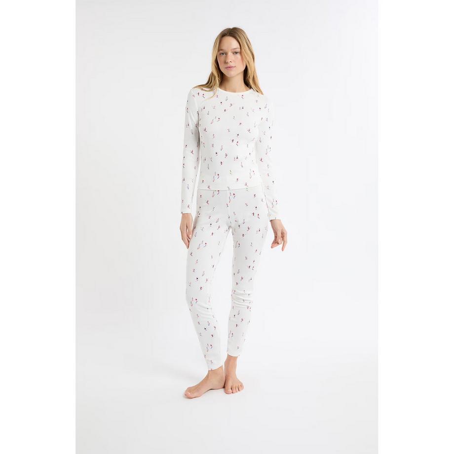 Etam T-shirt maniche lunghe stampa sci  