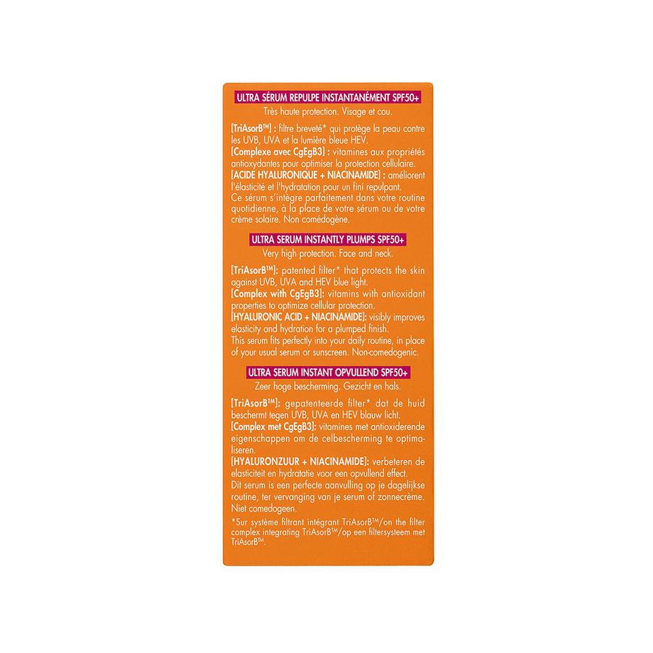 Avene  Ultra Serum SPF 50+ Polstert sofort auf 