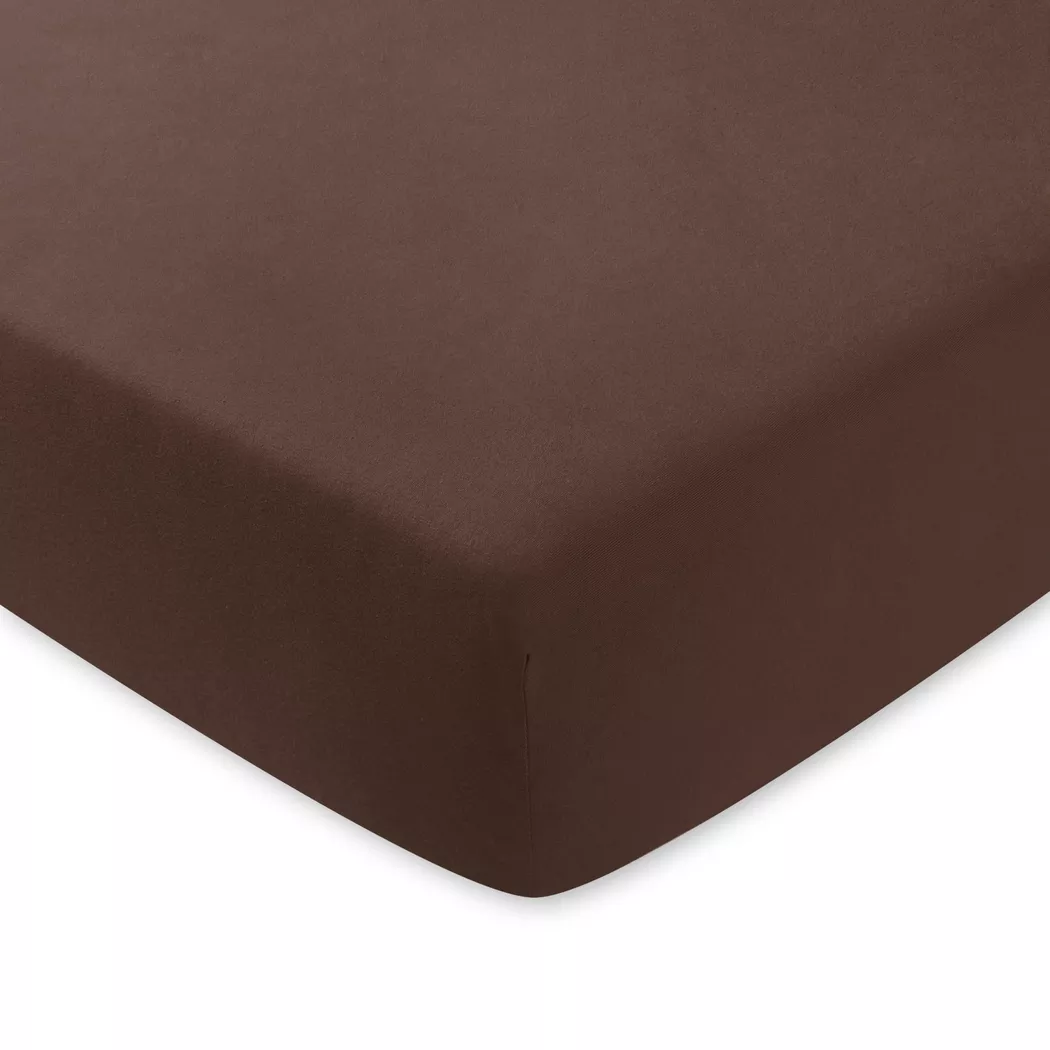Manor - Fixleintuch, Super Stretch Jersey Fixleintuch, 140-160 x 200-220 x 22, Dunkelbraun