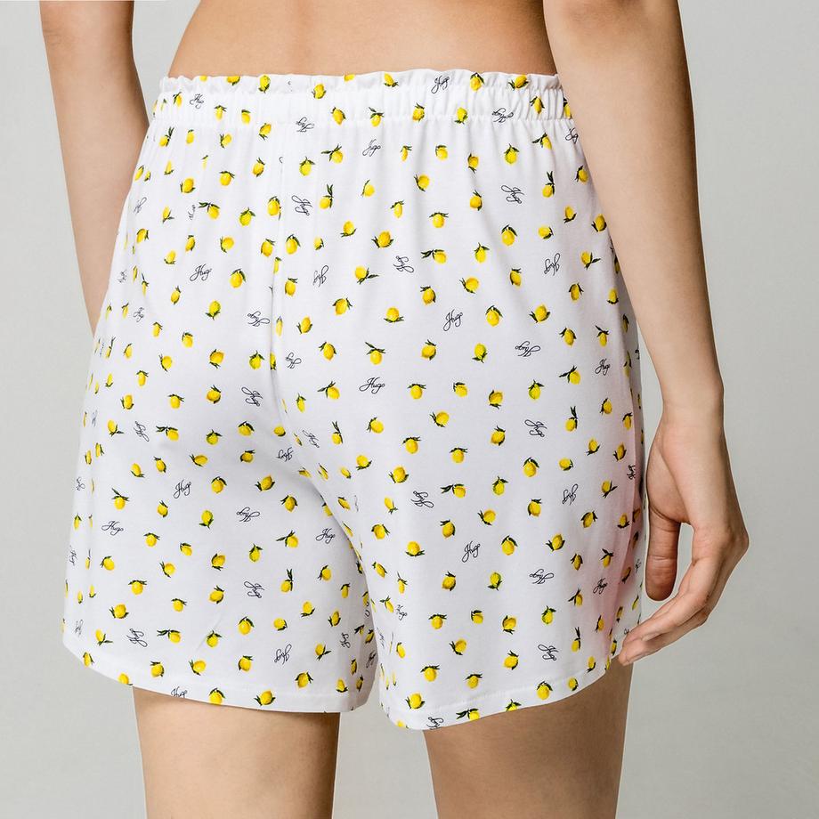 HUGO CASUAL SHORT Short Imprimé Citron  