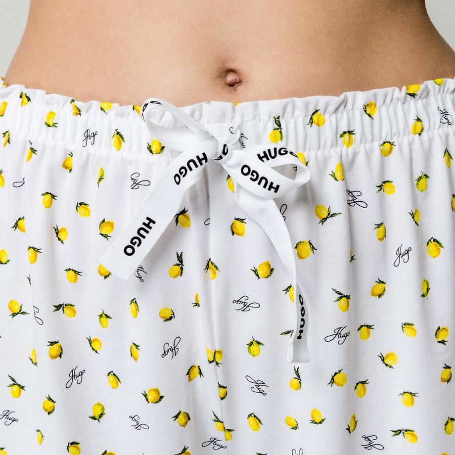 HUGO CASUAL SHORT Short Imprimé Citron  