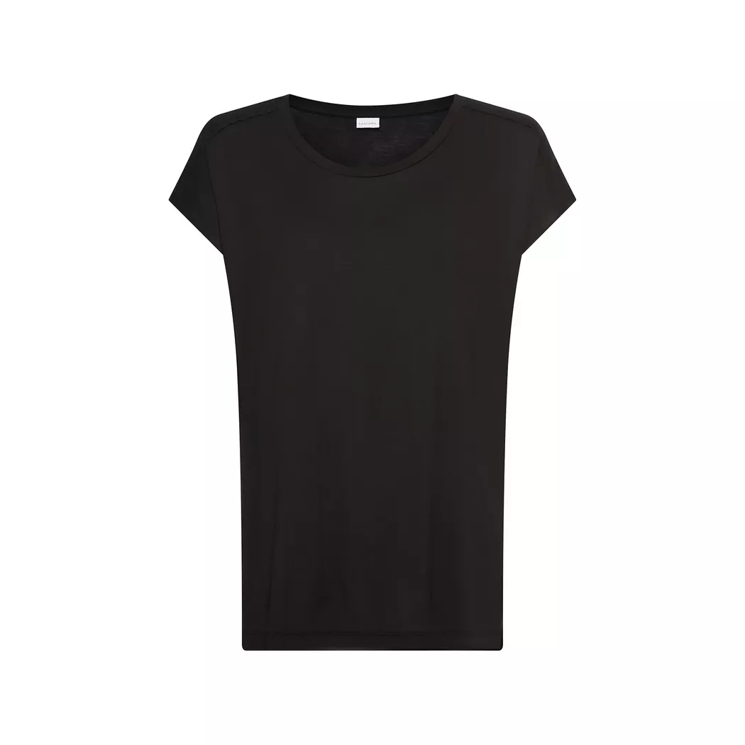 Lascana - Shirt, kurzarm, für Damen, Schwarz, Größe 44-46