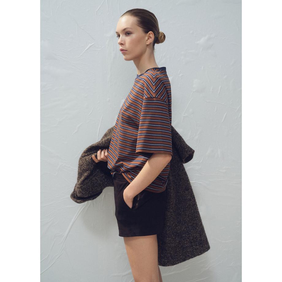 MANGO RALI Gestreiftes Kurzarm T-Shirt  