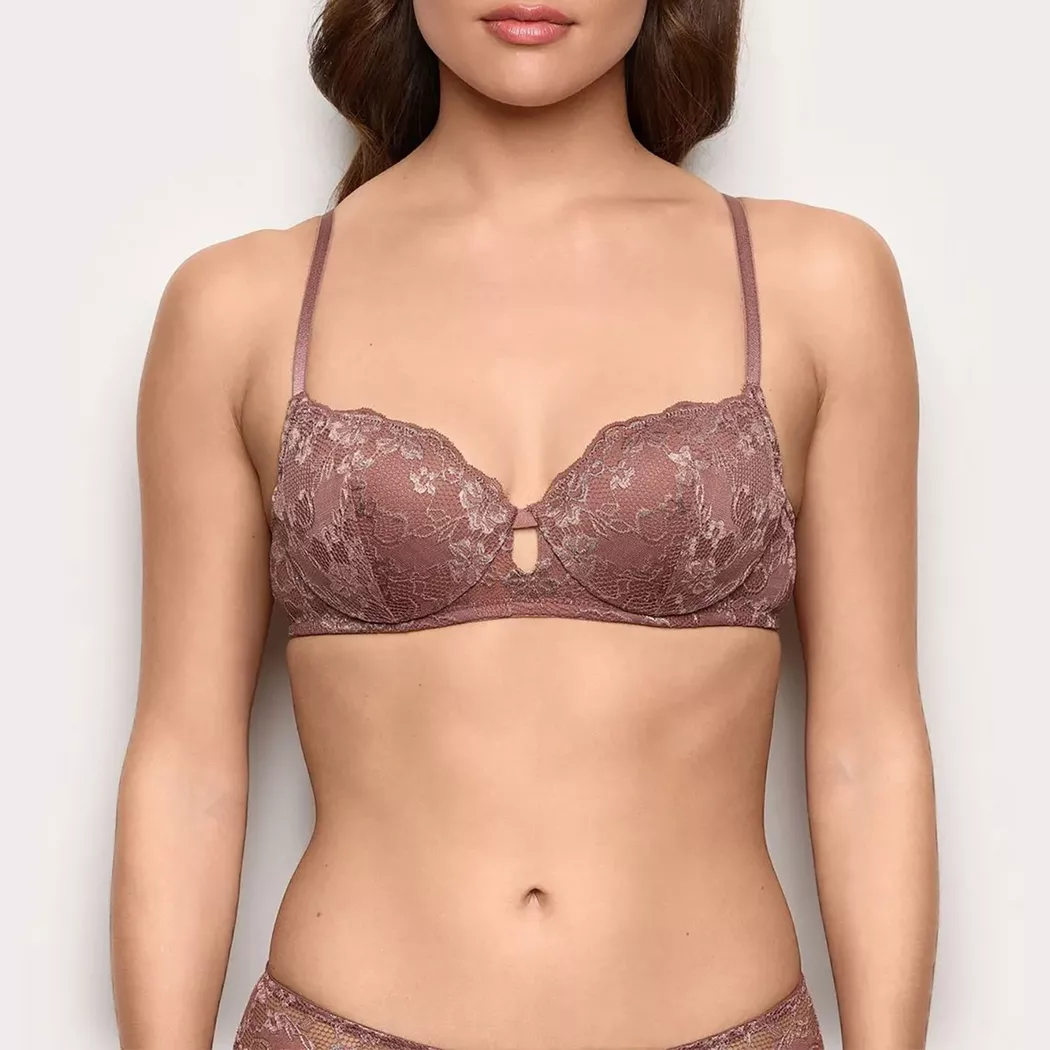 Yamamay - Bügel-BH, wattiert, für Damen, Dunkelviolett, Größe 90B