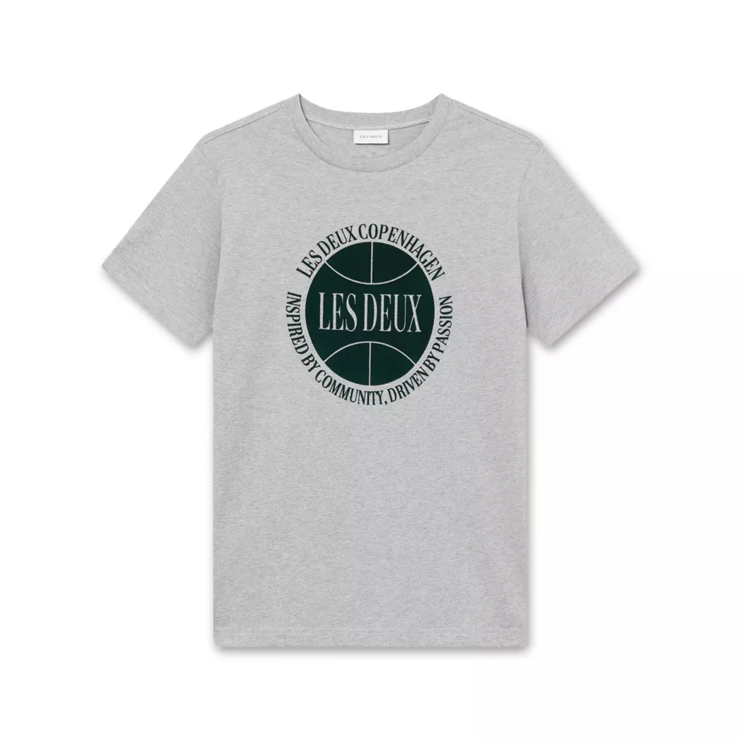 LES DEUX - T-Shirt, für Herren, Hellgrau, Größe L