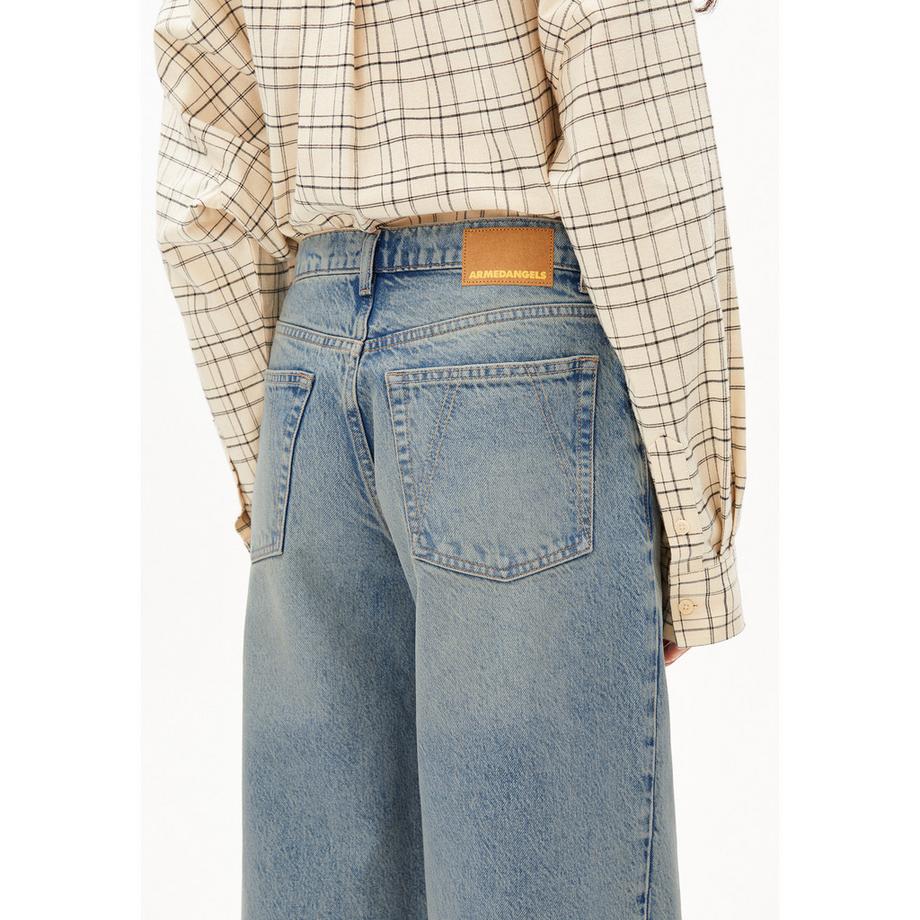 ARMEDANGELS Jean taille haute jambe large avec ceinture à nouer  
