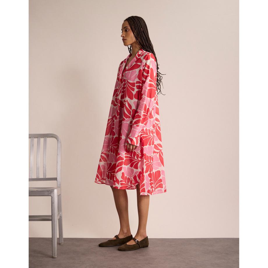 Inès de la Fressange Abito a Maniche Lunghe con Motivo Floreale  