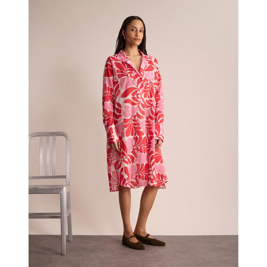 Inès de la Fressange Abito a Maniche Lunghe con Motivo Floreale  