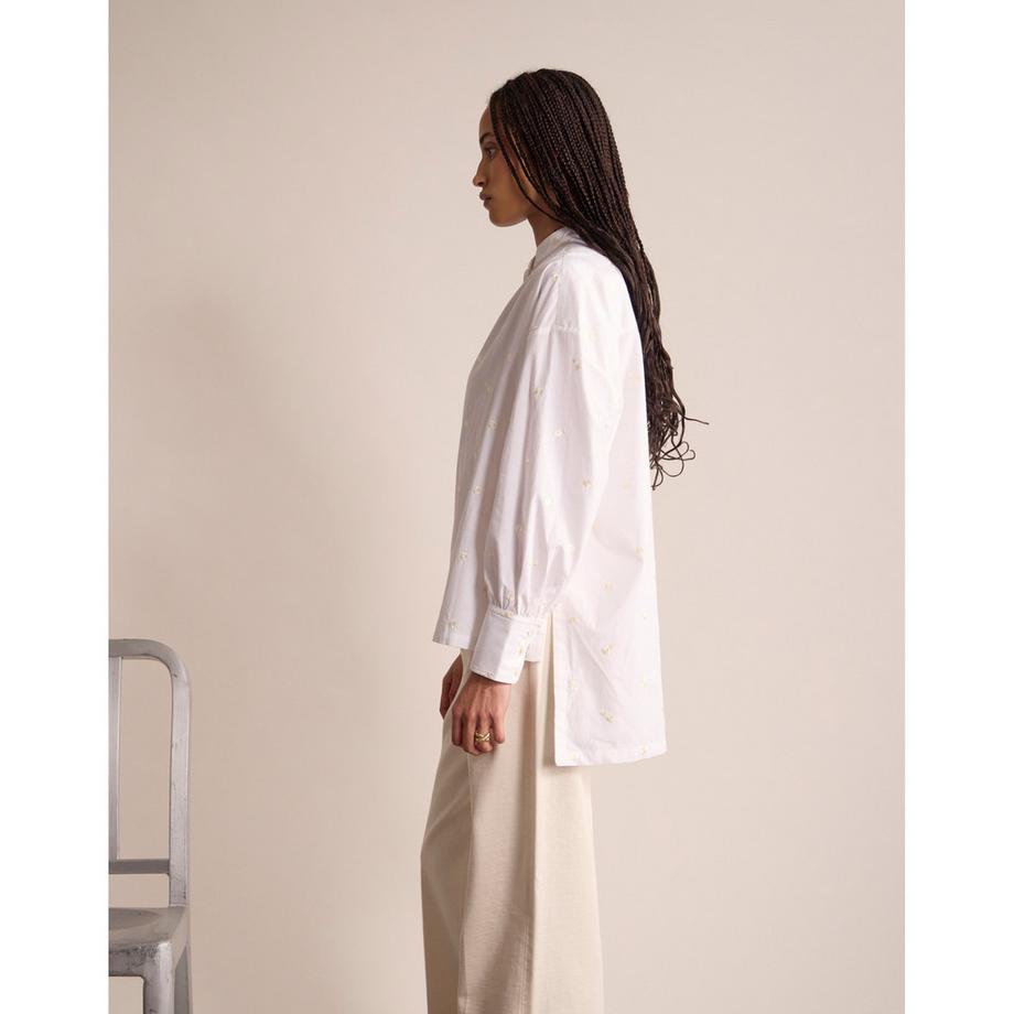 Inès de la Fressange Camicetta ricamata a maniche lunghe  