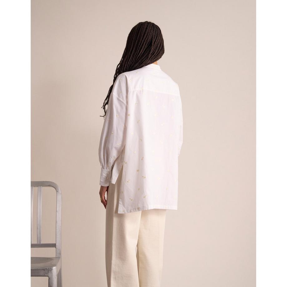 Inès de la Fressange Camicetta ricamata a maniche lunghe  