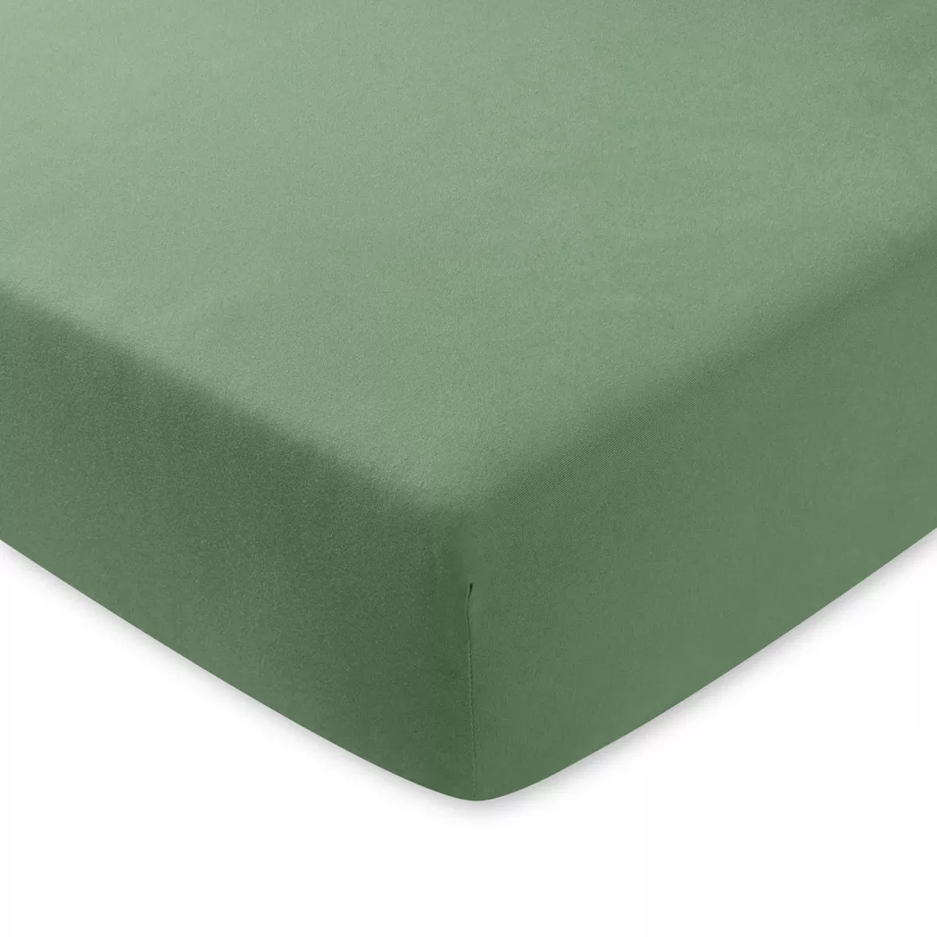 Manor - Fixleintuch, Jersey Deluxe Fixleintuch, 140-160 x 200 x 22 cm, Waldgrün