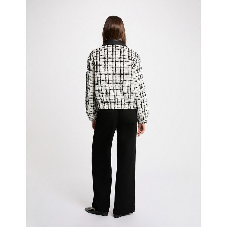 MORGAN Blouson Bomber à Carreaux  
