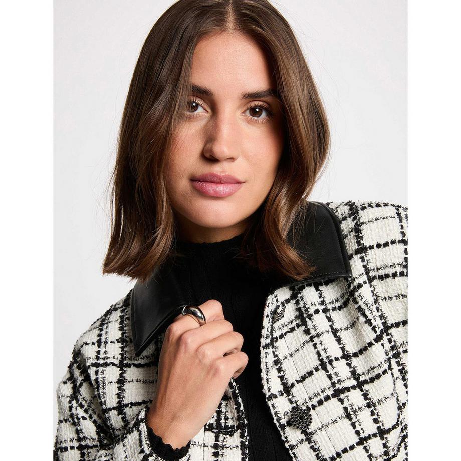 MORGAN Blouson Bomber à Carreaux  