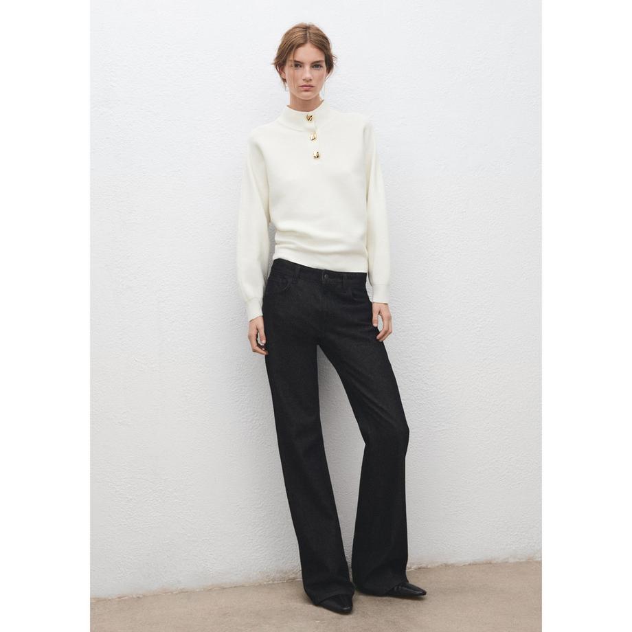 MANGO Uptown Half Zip Col Montant Pullover  