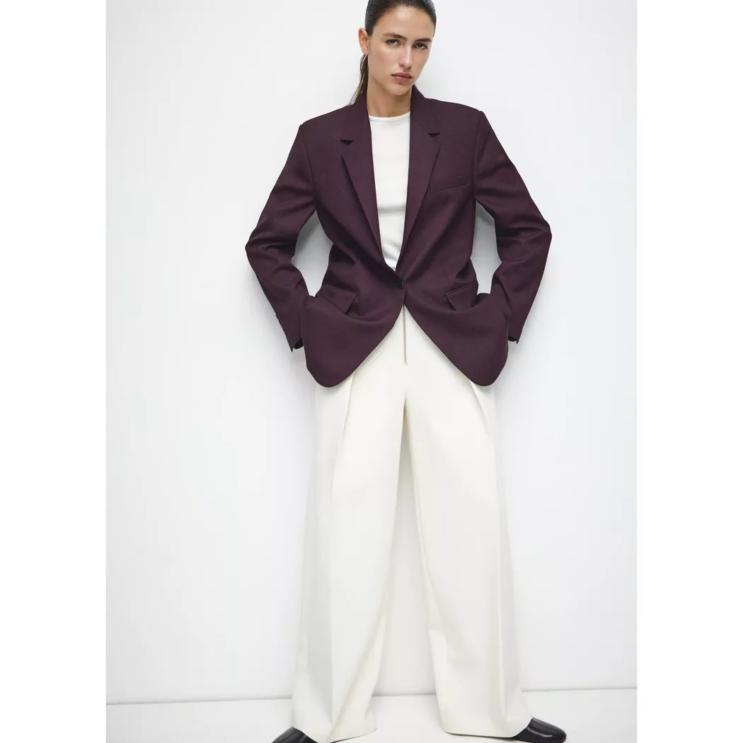 Mango - Blazer, für Damen, Bordeaux, Größe M