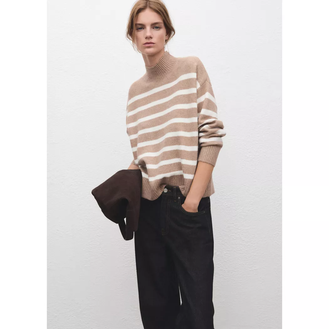 Mango - Pullover, für Damen, Steingrau, Größe L 2