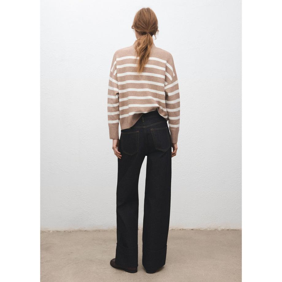 MANGO Minerva Pull Rayé Col Roulé  