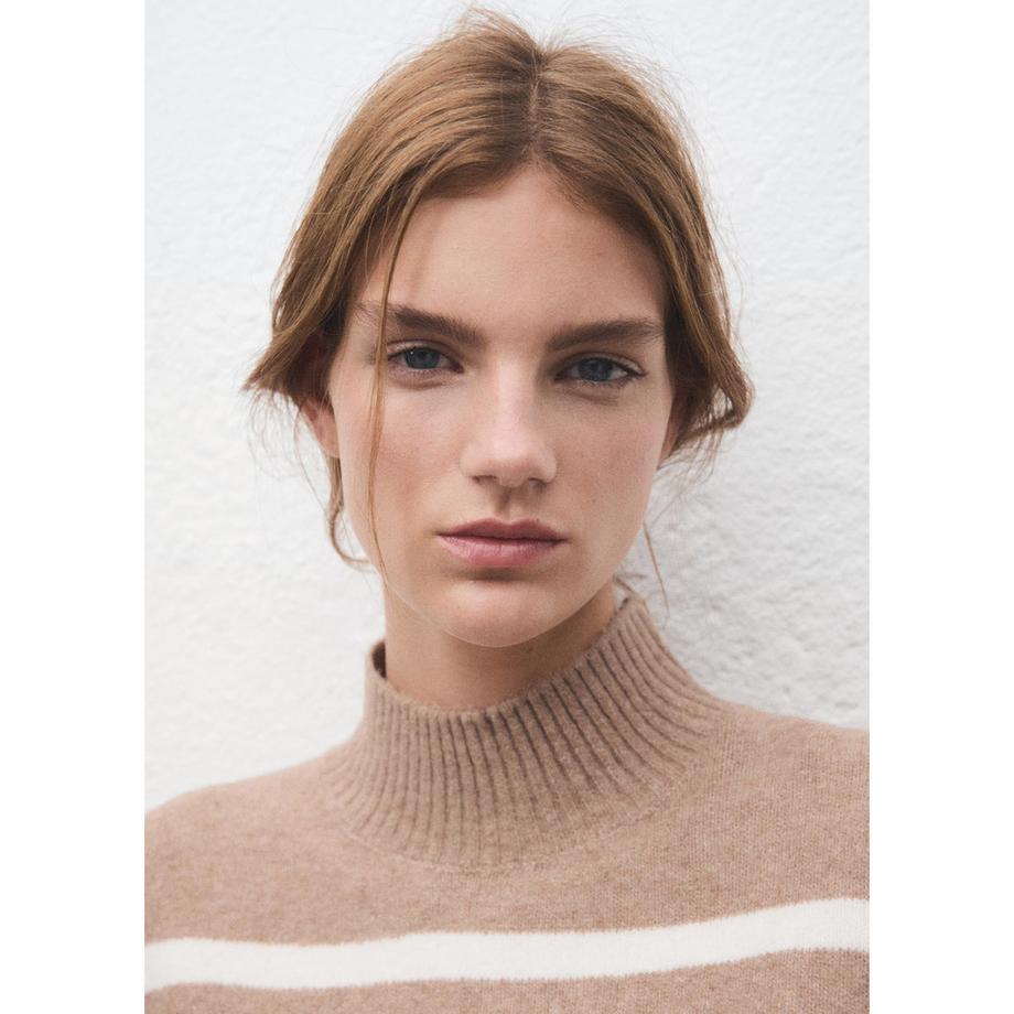 MANGO Minerva Pull Rayé Col Roulé  