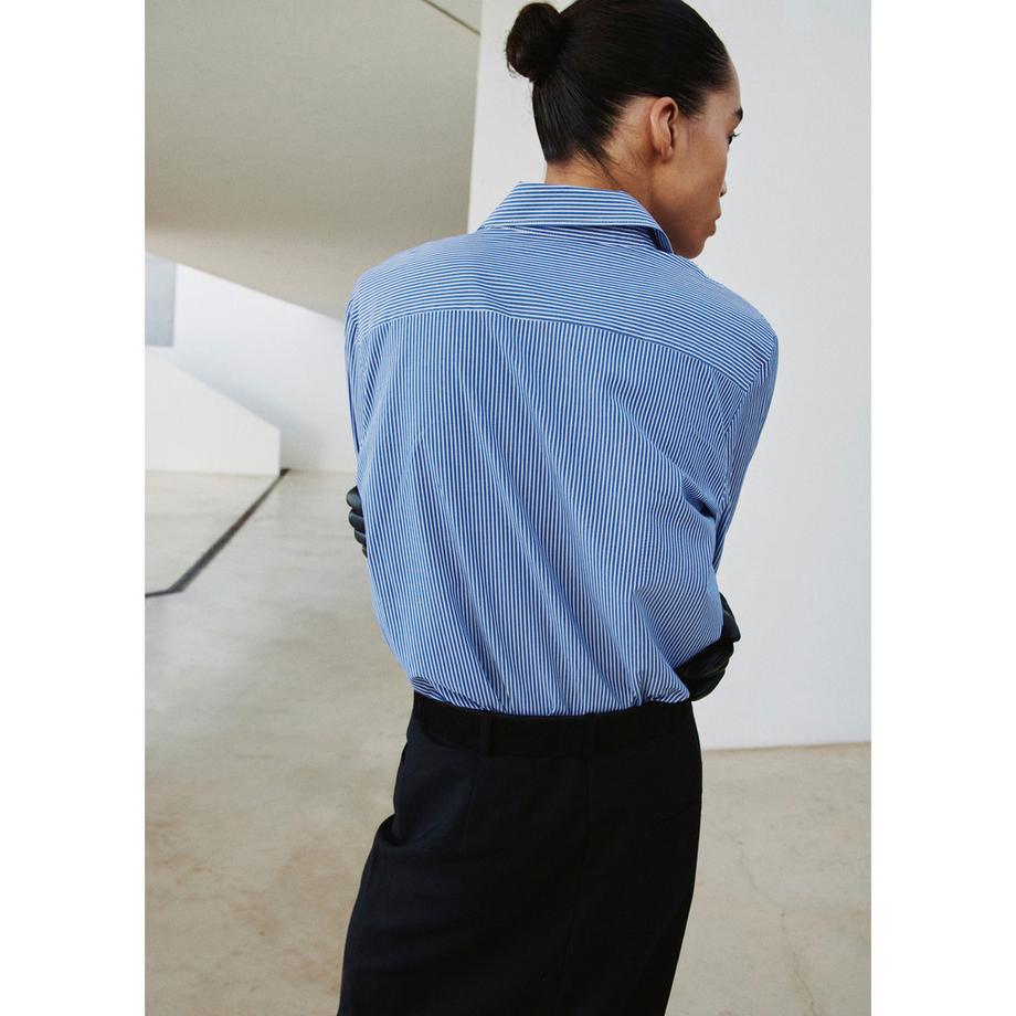 MANGO Regu Camicetta A Righe Maniche Lunghe  