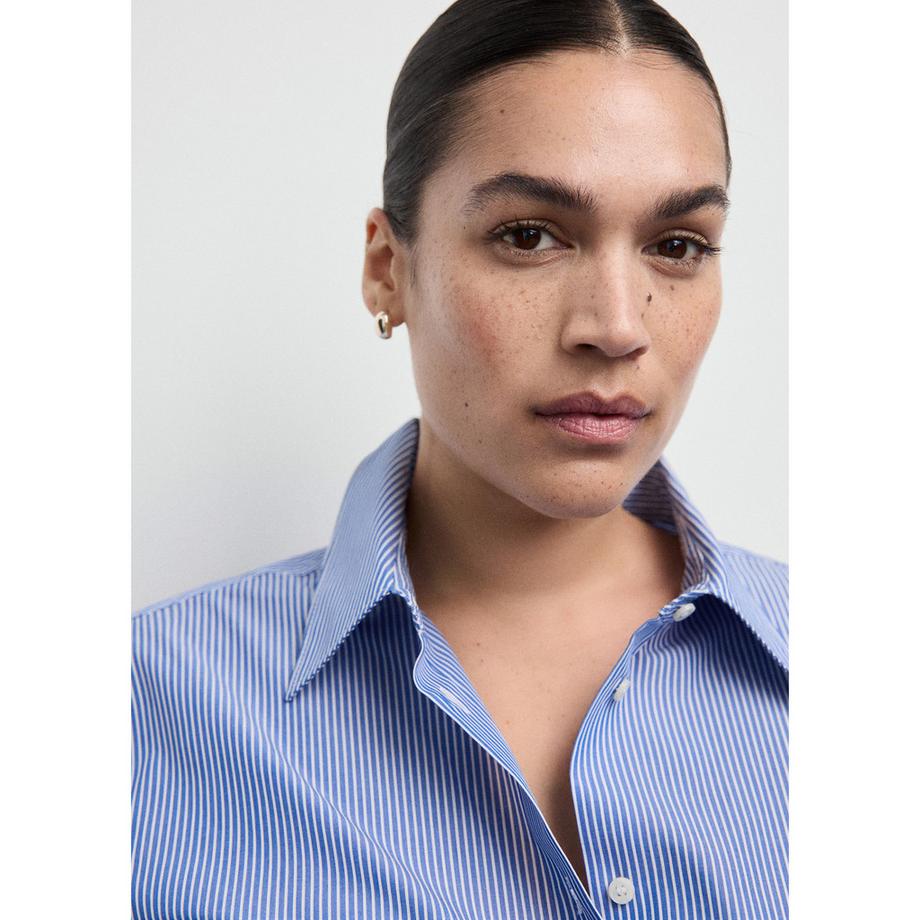 MANGO Regu Camicetta A Righe Maniche Lunghe  