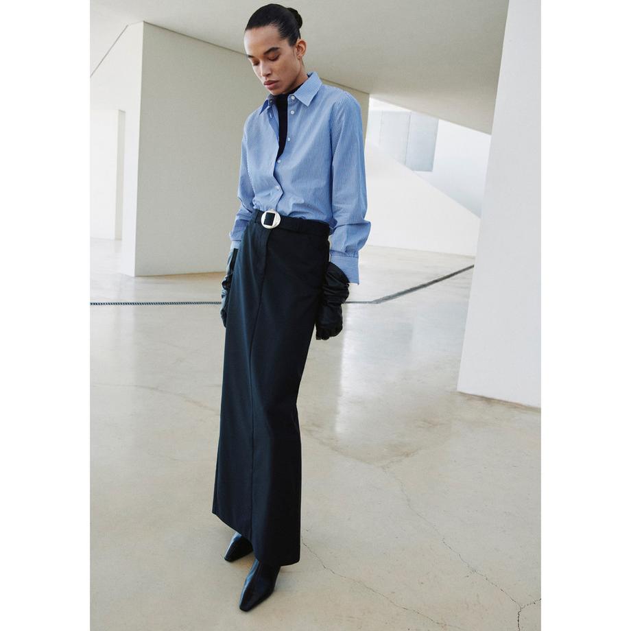 MANGO Regu Camicetta A Righe Maniche Lunghe  