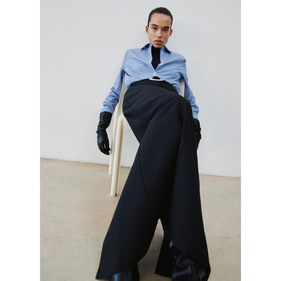 MANGO Regu Camicetta A Righe Maniche Lunghe  