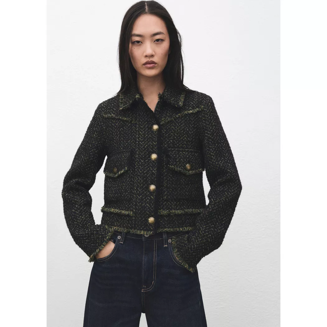 Mango - Jacke, für Damen, Grün, Größe L