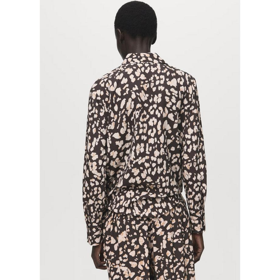 MANGO BASIC Chemisier Imprimé Manches Longues  