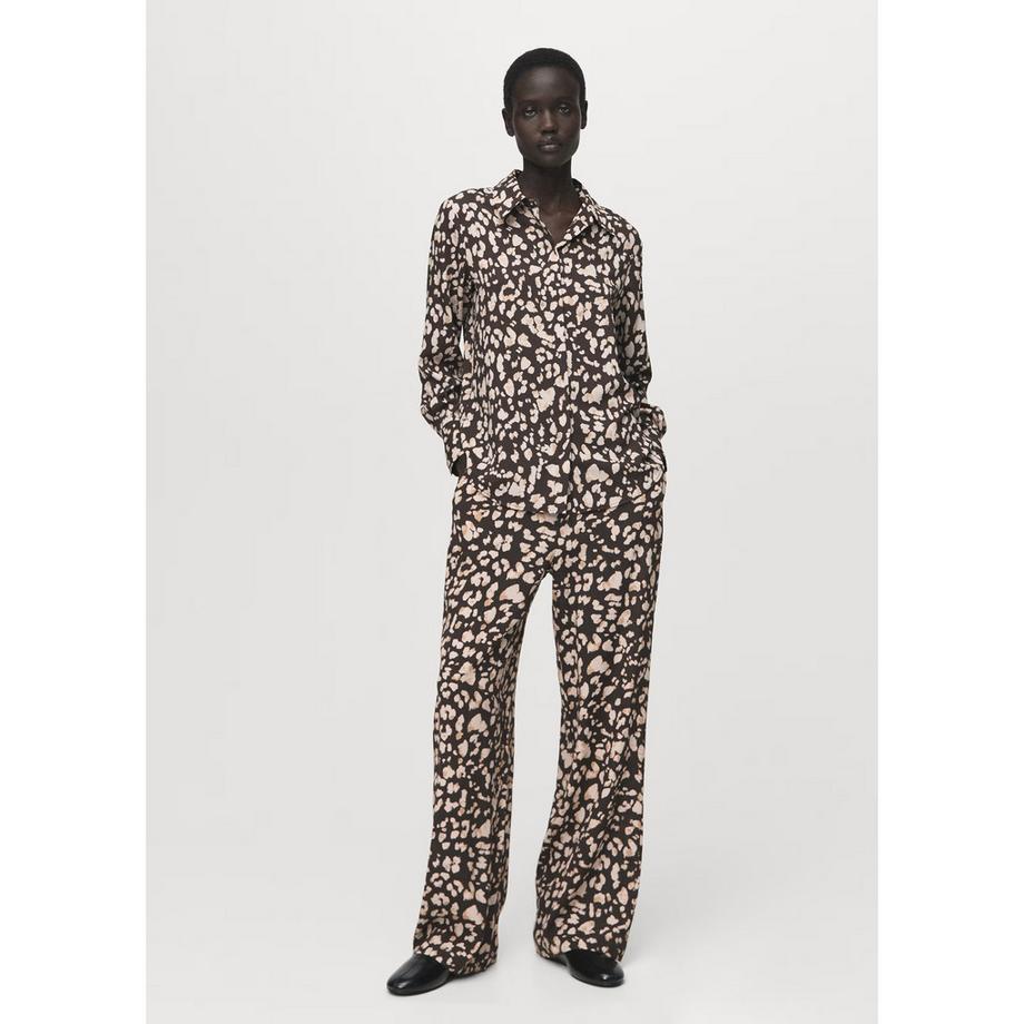 MANGO BASIC Chemisier Imprimé Manches Longues  