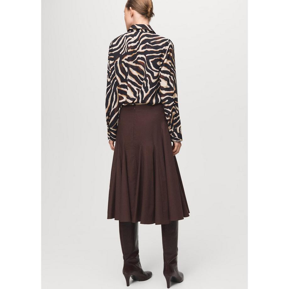 MANGO BASIC Camicetta Stampata Maniche Lunghe  