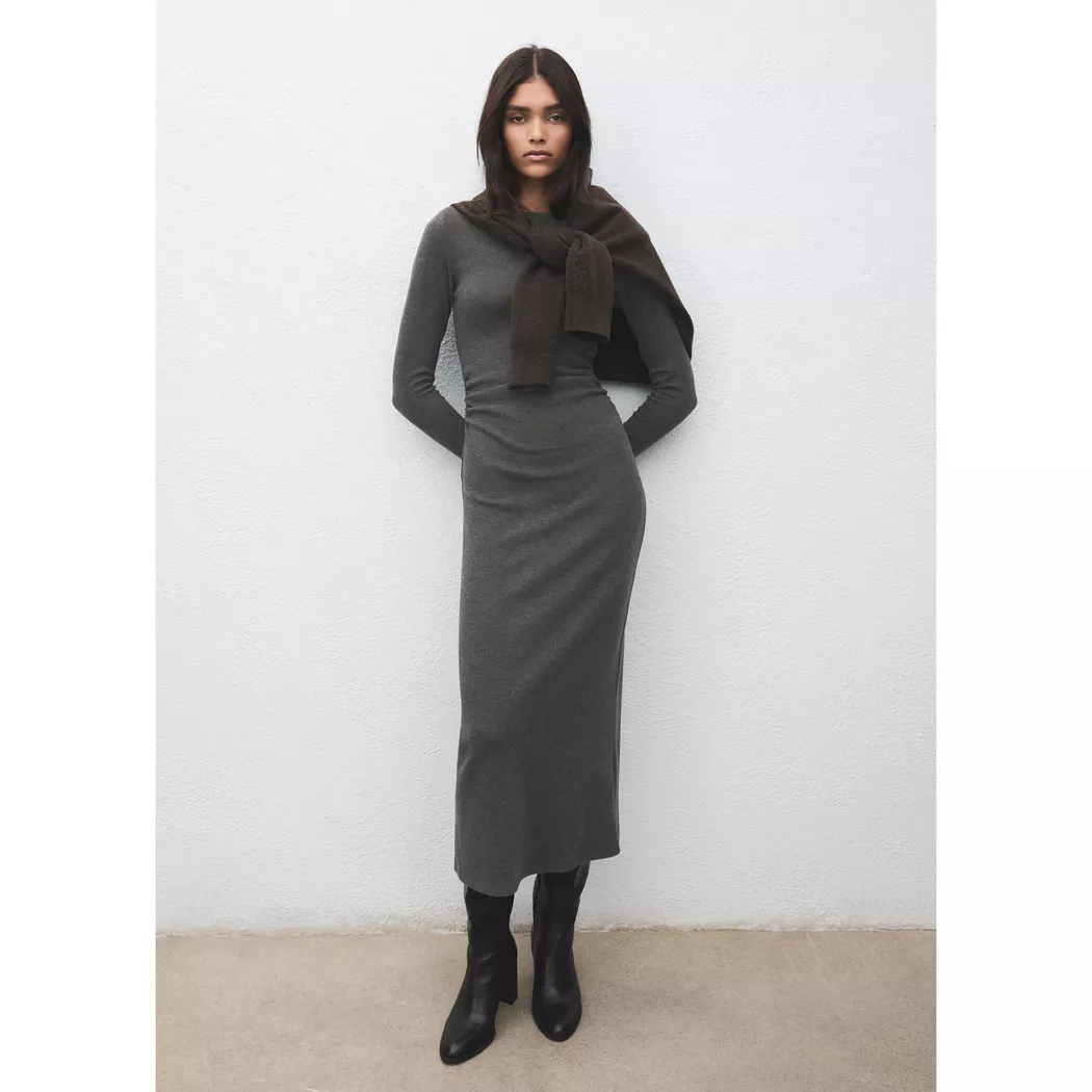 Mango - Kleid, für Damen, Grau, Größe XL