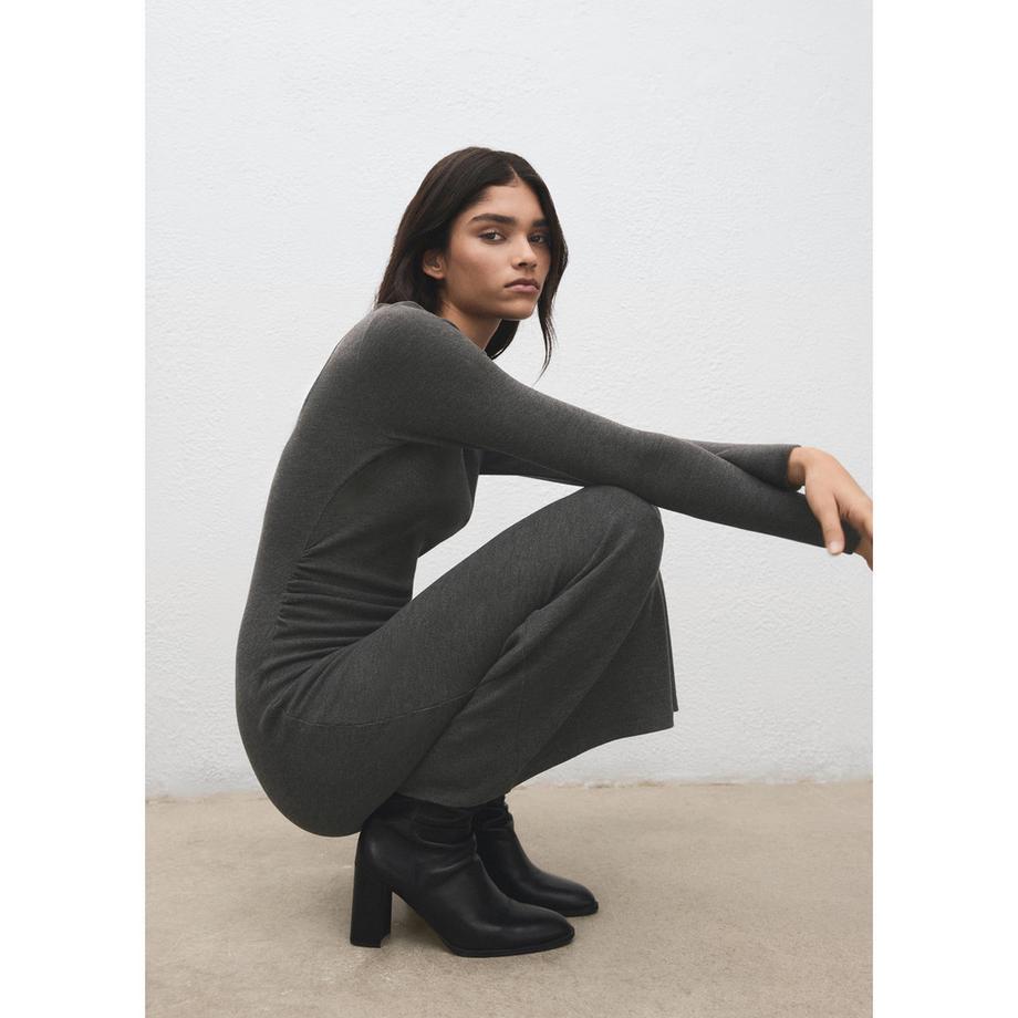 MANGO Basila Abito lungo a maniche lunghe Slim Fit  