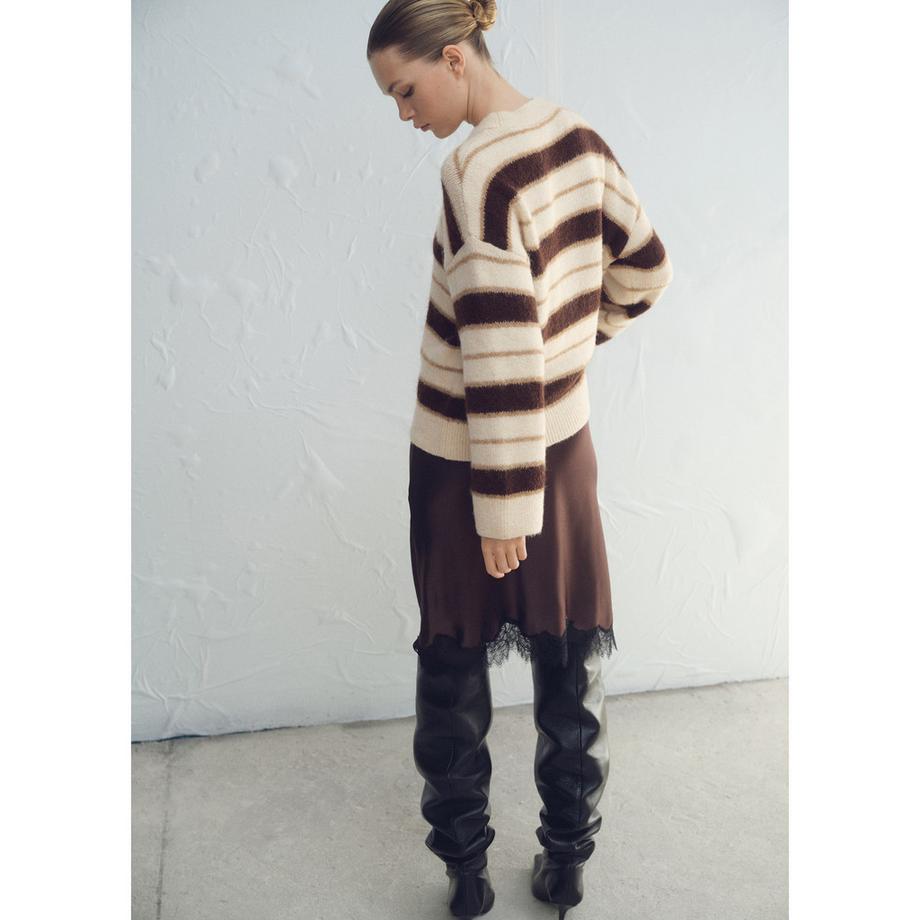 MANGO Nuevayol Gestreifter Oversized Pullover  