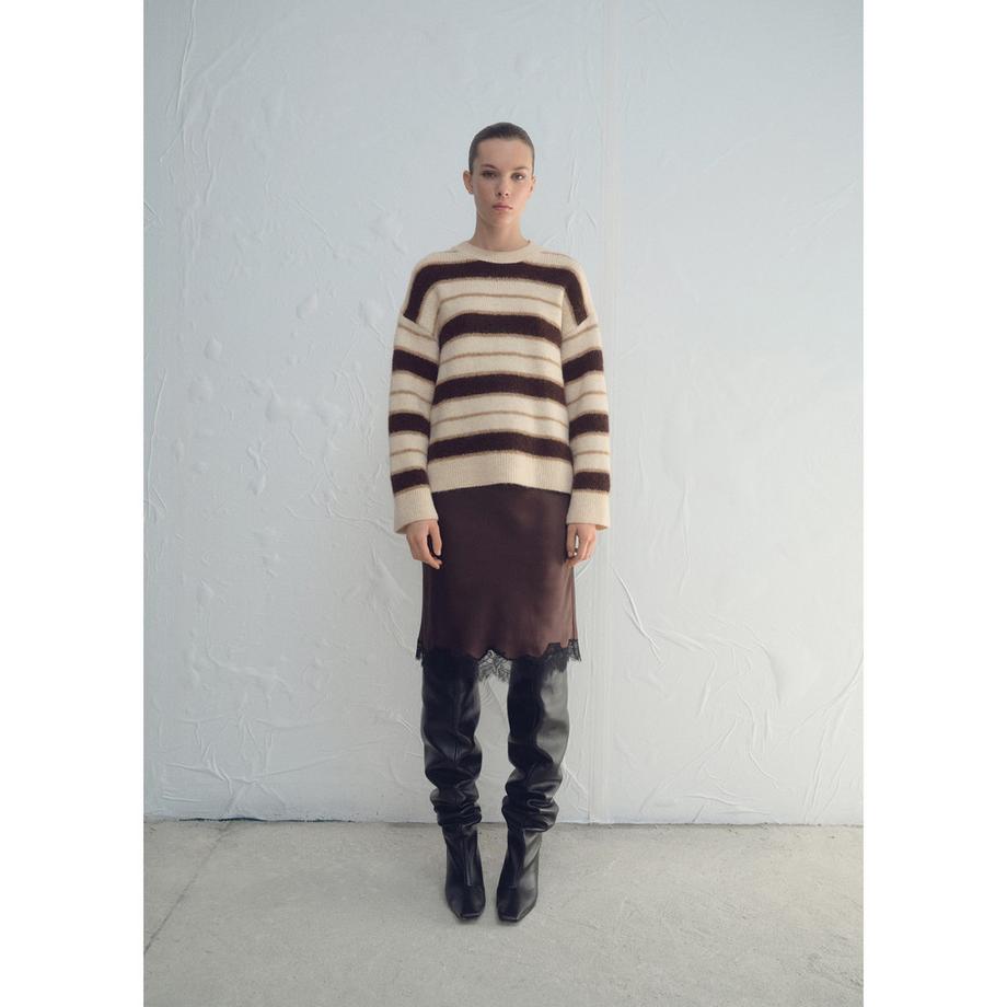 MANGO Nuevayol Gestreifter Oversized Pullover  