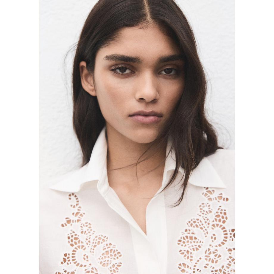 MANGO CANDLE Chemisier à découpes brodées  