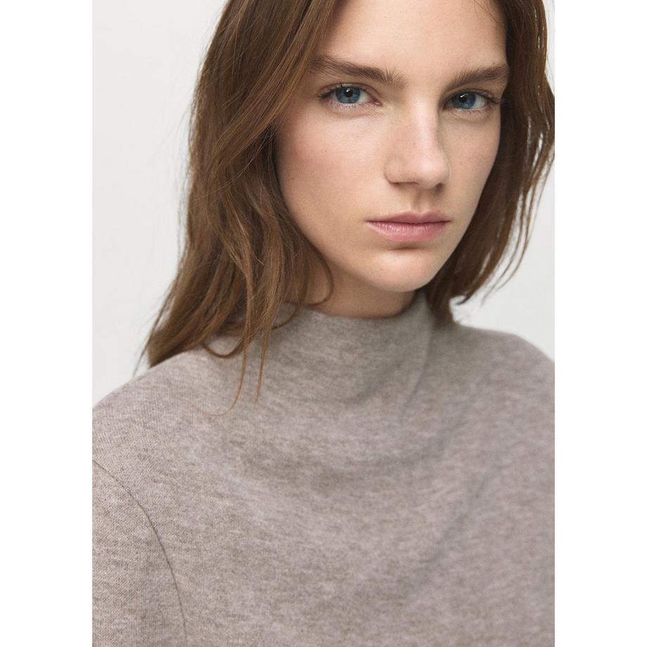 MANGO CANELA Mock Neck Langarm Sweatshirt  