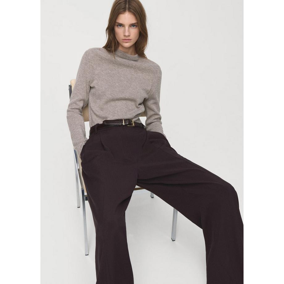 MANGO CANELA Mock Neck Langarm Sweatshirt  