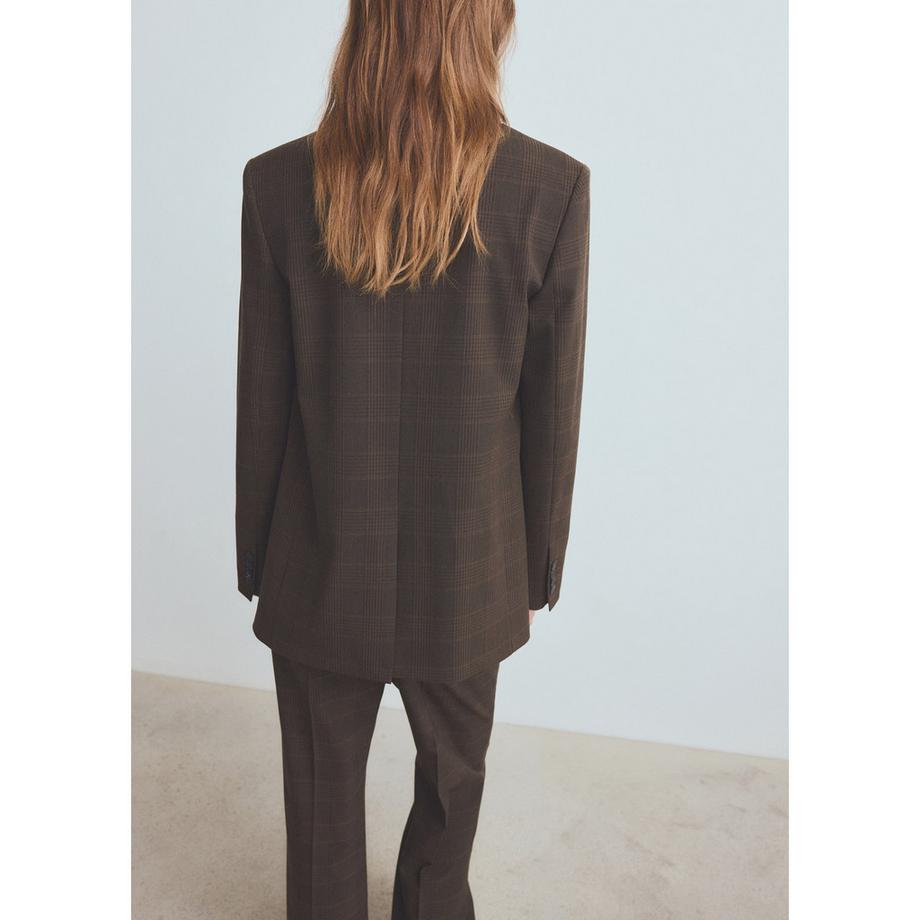 MANGO Klimt Blazer Croisé à Carreaux  