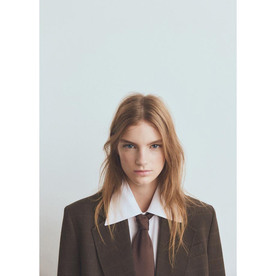 MANGO Klimt Blazer Croisé à Carreaux  