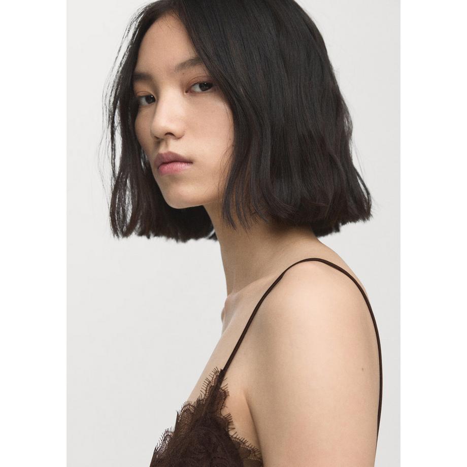 MANGO TITY Top Camisole Bordure Dentelle  