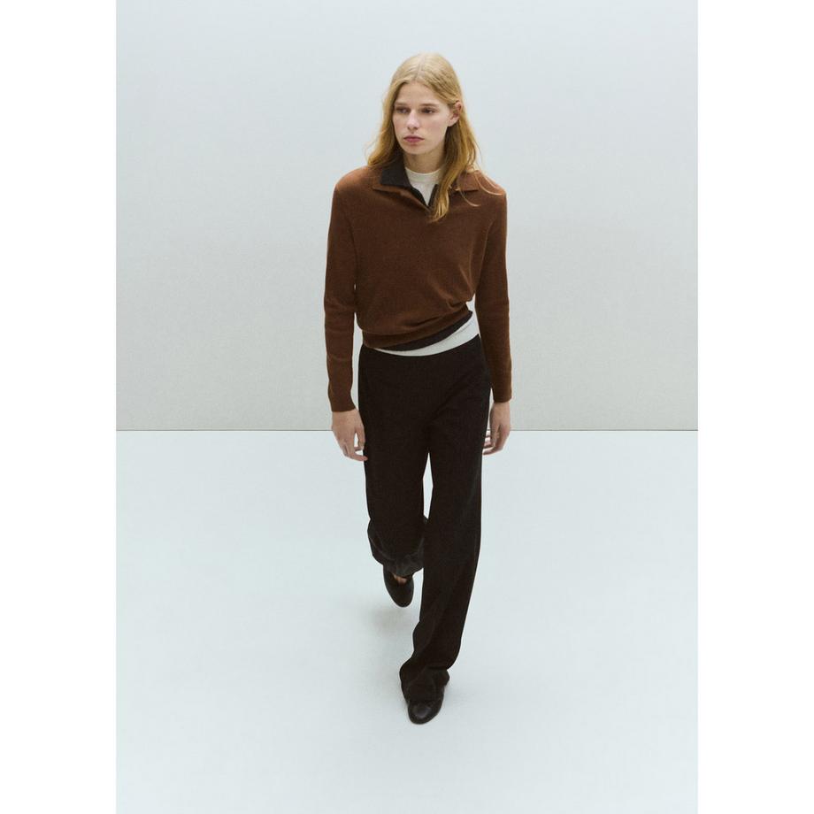 MANGO Olsen Maglione Polo Maniche Lunghe  