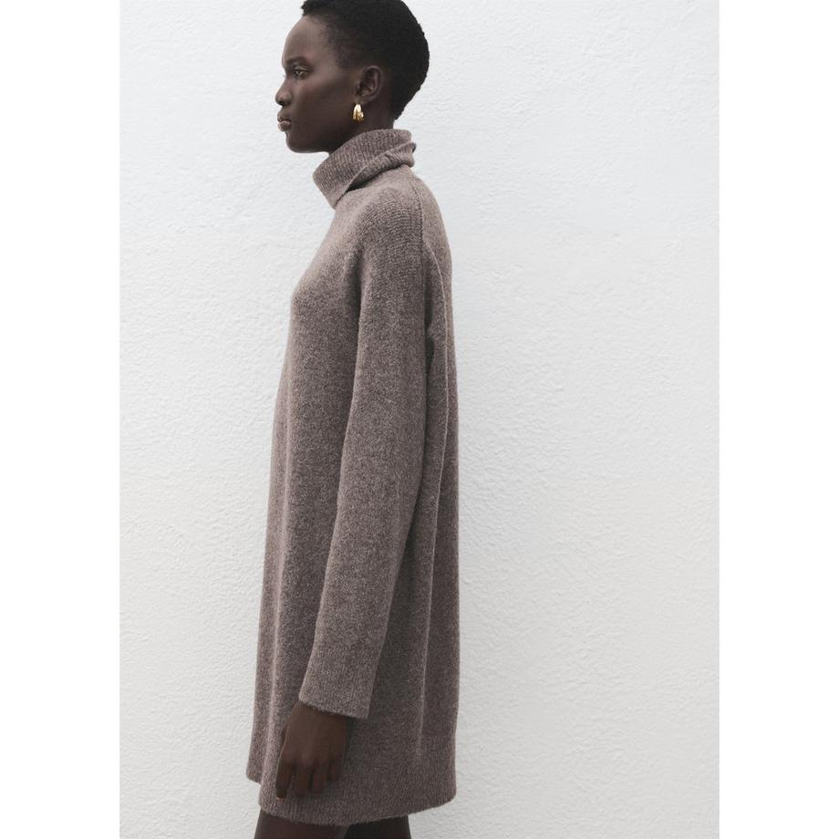 MANGO TALDOTE Robe Mini Tricot Col Roulé  