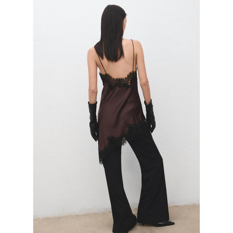 MANGO Pearl Spitzenbesatz Cami Top  